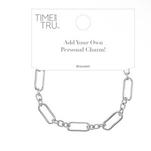 Silver Chain Charm Bracelet